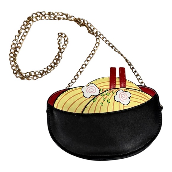 Handbags - Kitsch Ramen Bowl Crossbody | Foodie Novelty Purse with Gold Chain